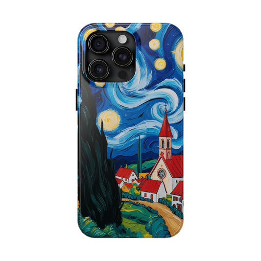 Starry Night Tough Phone Case - Durable Protection with Artistic Design